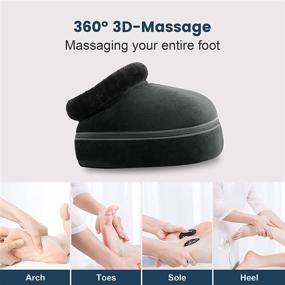 img 2 attached to 👣 Aront Shiatsu Foot Massager with Heat - 2-in-1 Shiatsu Foot and Back Massager for Home and Office - Kneading Feet Massager Machine for Back, Legs, and Feet - Warming Foot and Back Massagers