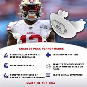 img 3 attached to 🏈 Enhance Performance with GO2 Sports Football Mouth and Lip Guard: Optimal Air Flow for Oxygen Boost and Endurance | Dental Warranty Included | Made in USA