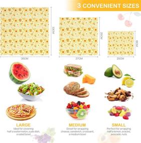 img 1 attached to 18 Pieces Beeswax Wrap (3 Pack) + BPA Free Reusable Food Storage Bags (9 Pack) + Silicone Stretch Lid (6 Pack) - Eco-Friendly Freezer Preservation Bags for Vegetables, Fruits, Snacks, Lunch, and Cereals.