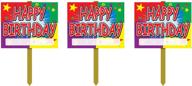 🎉 multicolored beistle yard signs party decorations, 3-piece set logo