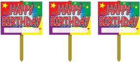 img 1 attached to 🎉 Multicolored Beistle Yard Signs Party Decorations, 3-Piece Set