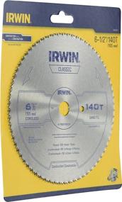 img 1 attached to 🔪 Irwin 11820ZR 6.5" 140T TFG Saw Blade - Ideal for Plastic, Plywood, Veneer - 5/8" Arbor