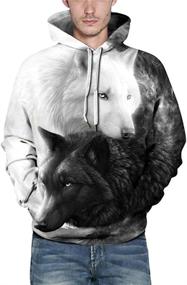 img 2 attached to FLYCHEN Men's 3D Hoodie: Trendy Print Pattern Fashion Sweatshirt for Sportswear Enthusiasts