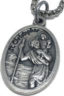 saint christopher necklace devo wears logo