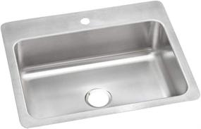 img 2 attached to Versatile and Stylish Elkay DSESR127221 Dayton 🚰 Single Bowl Stainless Steel Sink: Convenient Dual Mount Option