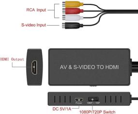 img 2 attached to 🔌 Конвертер S-Video в HDMI | Адаптер PS2 HDMI | Адаптер AV в HDMI, поддержка 1080P, совместим с форматами PAL/NTSC на WII, WII U, PS1, PS2, PS3, приставками Set-Top Box, Xbox, VHS, VCR, Blu-Ray DVD-плеерами