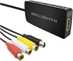 img 1 attached to 🔌 Конвертер S-Video в HDMI | Адаптер PS2 HDMI | Адаптер AV в HDMI, поддержка 1080P, совместим с форматами PAL/NTSC на WII, WII U, PS1, PS2, PS3, приставками Set-Top Box, Xbox, VHS, VCR, Blu-Ray DVD-плеерами