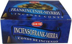 img 1 attached to HEM Incense Cones: Frankincense and Myrrh - 120 Cones (12 Packs of 10)