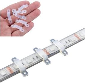 img 3 attached to 100 Pack LED Strip Light Mounting Brackets with Silicon Fixed Clips 💡 and Screws - Ideal for 10mm Wide IP67/68 Waterproof Strip Lights (Includes 200 Screws)