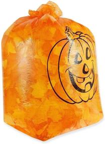 img 1 attached to 🎃 Juvale Pack of 6 Pumpkin Leaf Bags - Small & Medium Sized Trash Bags, Perfect Fall Lawn Decoration in Orange