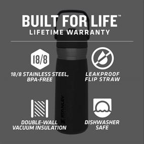 img 3 attached to 🌡️ Stanley IceFlow Stainless Steel Bottle with Straw: Vacuum Insulated, Leakproof Water Bottle for Home, Office, or Car