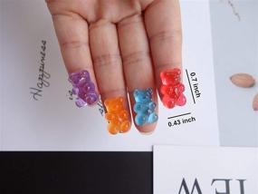 img 3 attached to Colorful Resin Bear Pendants: 70 Pcs Candy Gummy Charms for DIY Necklace, Keychain & Dollhouse Decoration