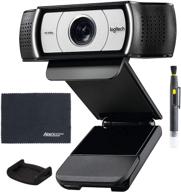 📸 logitech c930e hd webcam with h.264 compression (960-000971) + privacy shutter + aom bundle kit - 1080p logo
