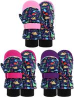 🧤 waterproof unisex toddler boys' mittens with enhanced thickness - must-have accessories logo