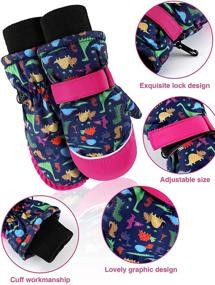 img 1 attached to 🧤 Waterproof Unisex Toddler Boys' Mittens with Enhanced Thickness - Must-Have Accessories