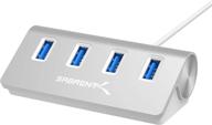 💻 sabrent premium 4-port aluminum usb 3.0 hub (30-inch cable) for imac, macbook, macbook pro, macbook air, mac mini, or any pc - silver (hb-mac3) логотип