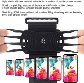 img 2 attached to 🏃 Enhanced Sports Running Armbands: Upgraded 360° Rotatable, Breathable & Sweatproof Mobile Phone Holder for Unisex Running & Fitness Enthusiasts