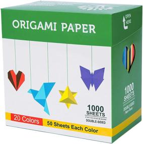 img 1 attached to 🎨 Crafting Delight: Origami Paper with Double Sided Vibrant Colors
