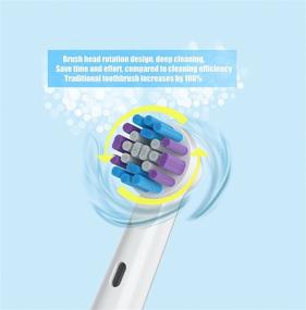 img 2 attached to 🪥 4 Pack Replacement Toothbrush Heads Compatible with Oral-B Braun Electric Toothbrush - High-Quality Oral Care Product