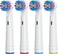 🪥 4 pack replacement toothbrush heads compatible with oral-b braun electric toothbrush - high-quality oral care product logo