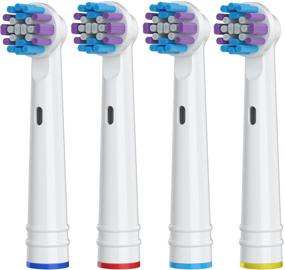 img 4 attached to 🪥 4 Pack Replacement Toothbrush Heads Compatible with Oral-B Braun Electric Toothbrush - High-Quality Oral Care Product