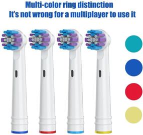 img 1 attached to 🪥 4 Pack Replacement Toothbrush Heads Compatible with Oral-B Braun Electric Toothbrush - High-Quality Oral Care Product