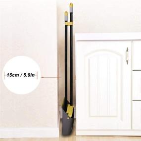 img 2 attached to 🧹 Broom and Dustpan Set for Home - Efficient Floor Cleaning Combo with Long Handle - Ideal for Kitchen, Office, and Lobby Use