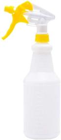 img 2 attached to 🧴 RW Clean 25 Oz Cleaning Spray Bottles + 1 Refillable Solutions Spray Bottle – with Measurements, Mist & Stream Modes | Yellow Plastic Solution Bottles for Home & Commercial Use | Leak-Resistant