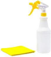 🧴 rw clean 25 oz cleaning spray bottles + 1 refillable solutions spray bottle – with measurements, mist & stream modes | yellow plastic solution bottles for home & commercial use | leak-resistant logo