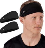 🏋️ fitness headband - performance sweat headbands for men - sporty sweatbands hair band ideal for running, workout, basketball, exercise, gym, cycling, football, tennis, yoga - stretchy moisture-wicking hairband logo
