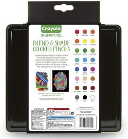 img 2 attached to 🖍️ Карандаши Crayola Signature Blend & Shade Soft Core в банке - 24 штуки, набор подарочный с карандашами для смешивания и теневой рисовки