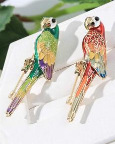 img 1 attached to Neoglory Alloy Jewelry Parrot Brooch