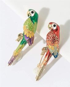 img 2 attached to Neoglory Alloy Jewelry Parrot Brooch