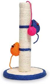 img 3 attached to 🐱 Premium Tall Cat Scratching Post for Indoor Cats: Sisal Rope Claw Scratcher with Hanging Ball - Interactive Toys for Cats