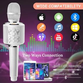 img 3 attached to GOODaaa Wireless Karaoke Microphone: 4-in-1 Bluetooth Handheld Mics for Kids & Adults, Portable Speaker Machine with Dual Sing – Perfect for Home Parties & Birthdays