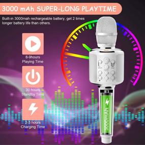 img 1 attached to GOODaaa Wireless Karaoke Microphone: 4-in-1 Bluetooth Handheld Mics for Kids & Adults, Portable Speaker Machine with Dual Sing – Perfect for Home Parties & Birthdays