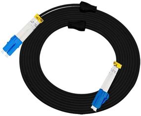 img 1 attached to 🔌 Jeirdus 100M LC-LC Outdoor Armored Duplex SM Fiber Optic Cable - High-Quality Singlemode 9/125 Patch Cord for Optimal Data Transfer