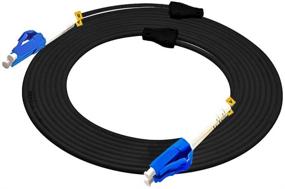 img 2 attached to 🔌 Jeirdus 100M LC-LC Outdoor Armored Duplex SM Fiber Optic Cable - High-Quality Singlemode 9/125 Patch Cord for Optimal Data Transfer