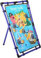 🏴 pirate hook ring toss game - indoor & outdoor ring toss game for kids and adults - portable pirate themed ring toss game - ideal for pirate birthday parties - includes 3 purple & 3 orange rings логотип