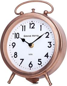 img 3 attached to 🕰️ Nikky Home Vintage Shelf Clock: Silent Non-Ticking Analog Table Top Desk Clock for Elegant Rose Gold Living Room Decor
