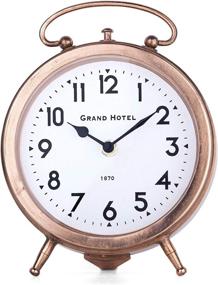img 4 attached to 🕰️ Nikky Home Vintage Shelf Clock: Silent Non-Ticking Analog Table Top Desk Clock for Elegant Rose Gold Living Room Decor