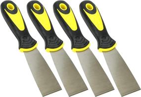 img 1 attached to 🔪 Flexible Blade Putty Scraper Knife Set - Harrier Soft Grip Handle, 4-Pack, 1.5-inch Wide