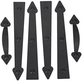 img 2 attached to 🔨 Enhance Your Garage Door's Appeal with AntiqueSmith Magnetic Decorative Hardware Kit - Black