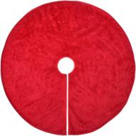 🎄 red plush christmas tree skirt - 36 inches | festive holiday decorations for christmas логотип