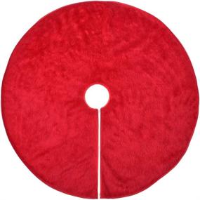 img 4 attached to 🎄 Red Plush Christmas Tree Skirt - 36 inches | Festive Holiday Decorations for Christmas