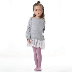 img 3 attached to Adorable Seamless Leggings Pantyhose Stockings - Perfect Girls' Clothing for Toddler Leggings!