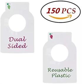 img 2 attached to 🍷 150 Pack of Wine Bottle Tag Racks and Labels - Reusable Hang Tags for Cellar Storage, Glass Markers - Customizable Plastic Labels Perfect for Wine Enthusiasts