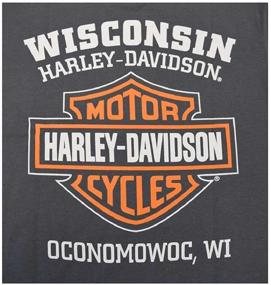 img 1 attached to 👕 Harley-Davidson Men's Long Sleeve Orange Bar & Shield Grey Shirt - Stylish and Comfortable Apparel for Motorcycle Enthusiasts (30291963)