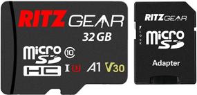 img 1 attached to RitzGear 32GB MicroSDHC карта памяти (5 штук), Class10 V30 A1 U3 UHS1 - Идеальная микро SD-карта для полного HD, 3D, 4K видео и совместимости с RAW-фотографией.