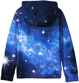 img 3 attached to 🚀 Stylish Boys' Fashion Hoodies & Sweatshirts: SAYM Galaxy Print Pullover Hoodies